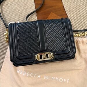 Rebecca Minkoff Black Chevron Crossbody Bag